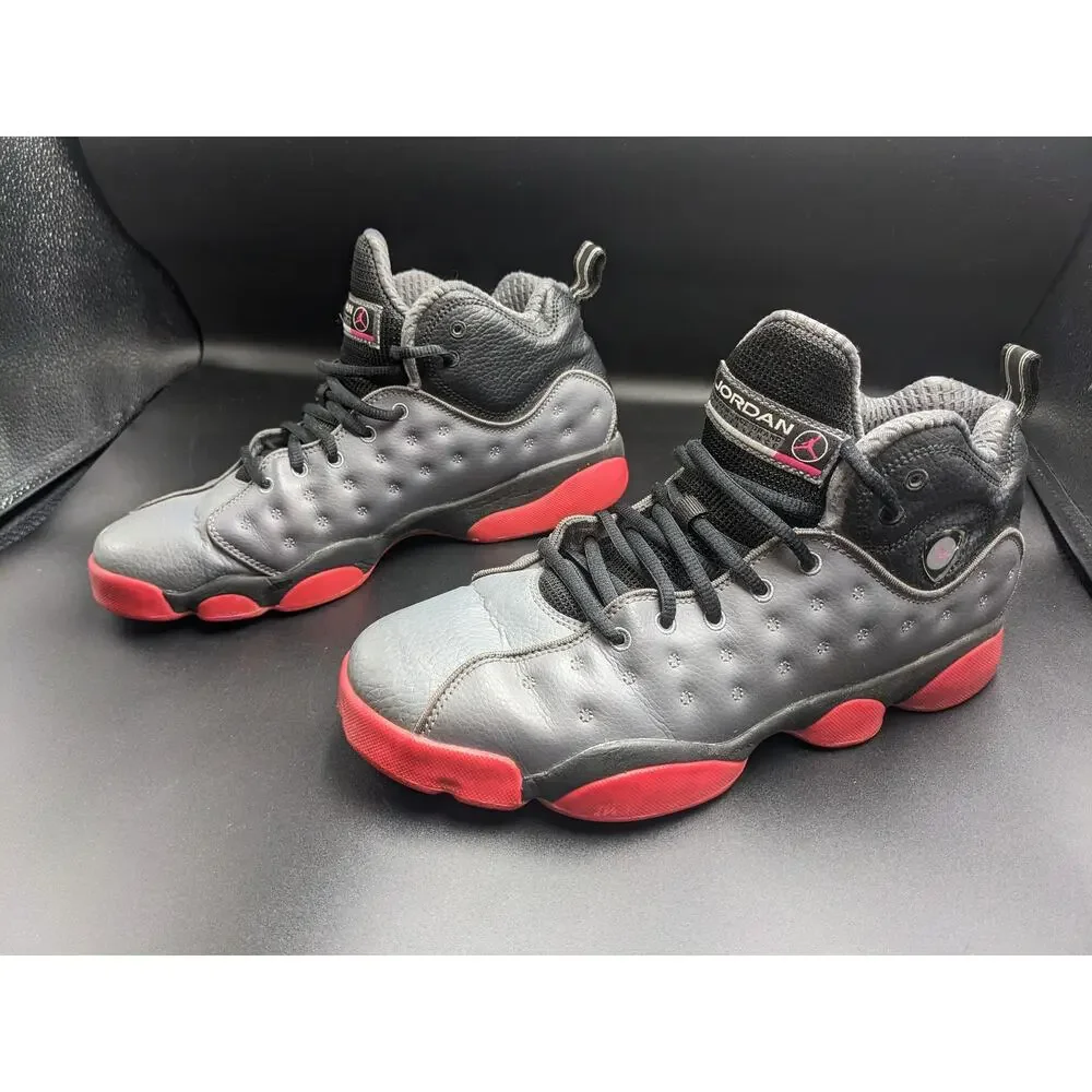 Jordan Air Jumpman Team 2 Boys Red Gray Mid Top Size 9.5Y